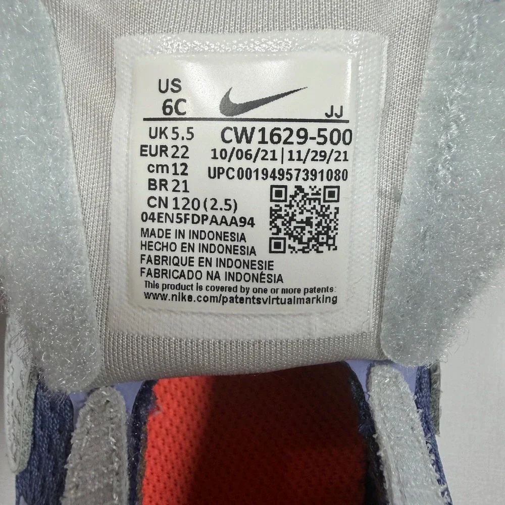 Nike Air Max Bolt TD Sneakers Toddler Kids 6C Purple Grey Mesh Athletic Running